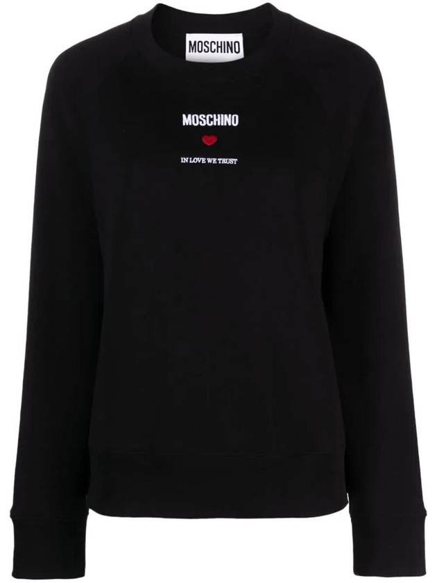 Hooded Sweatshirt J171005281555 Black - MOSCHINO - BALAAN 2