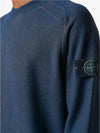 Dust Colour Treatment Crewneck Sweatshirt Blue - STONE ISLAND - BALAAN 3