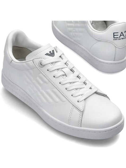 EA7 Men's Emboss Logo Low Top Sneakers White - EMPORIO ARMANI - BALAAN 2