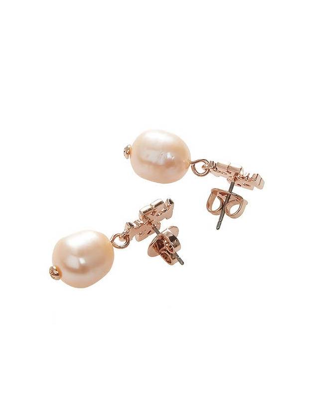 Kira Pearl Drop Earrings Champange Rose Gold - TORY BURCH - BALAAN 3