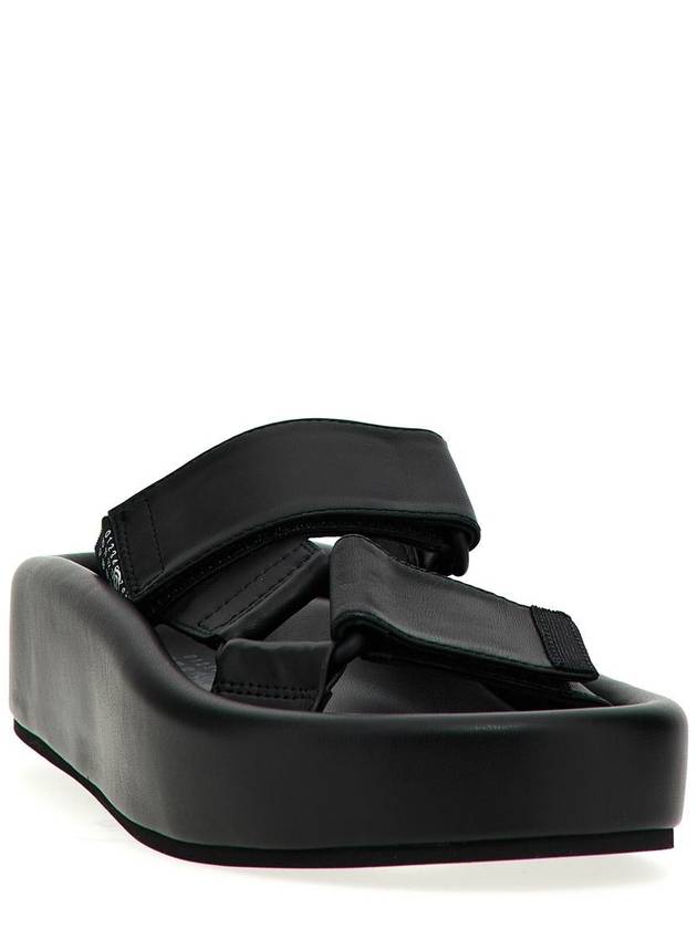 Webbing Slip-on Platform Sandals Black - MAISON MARGIELA - BALAAN 3