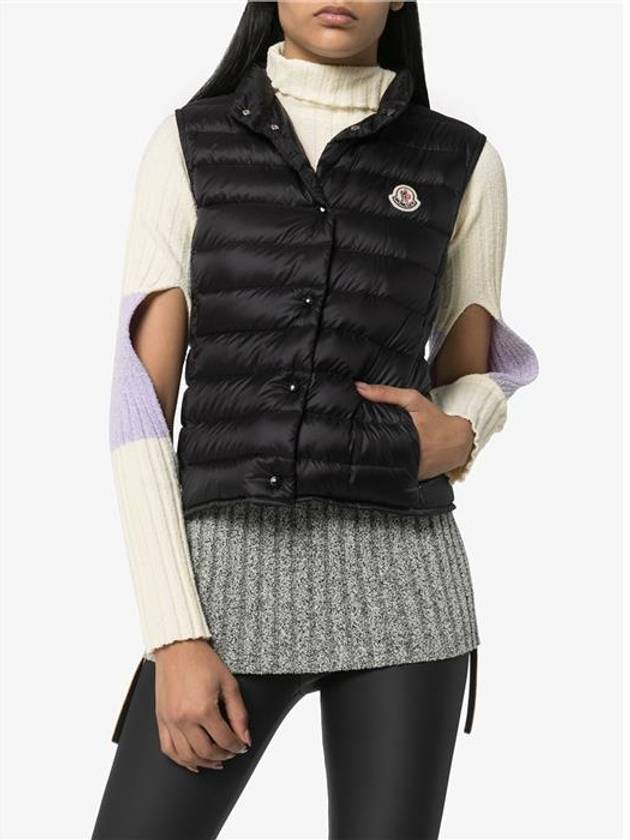 Liane Logo Patch Down Vest Black - MONCLER - BALAAN 4