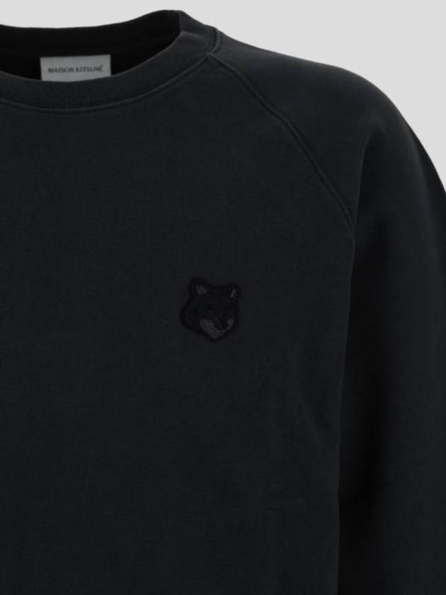 Bold Fox Head Patch Oversized Sweatshirt Black - MAISON KITSUNE - BALAAN 4