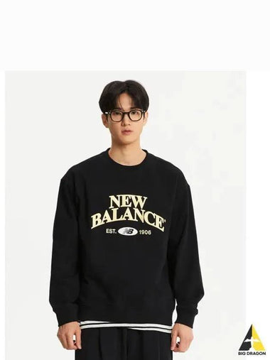 NBNCE42823 UNI Bridge Graphic Sweatshirt BLACK - NEW BALANCE - BALAAN 1