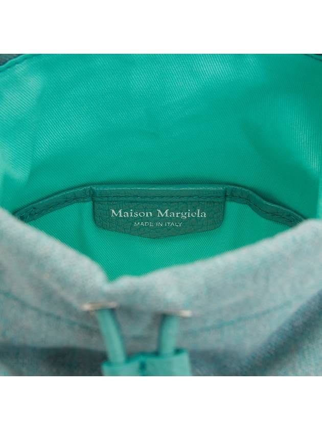 5AC Number Logo Texture Leather Bucket Bag Vert - MAISON MARGIELA - BALAAN 11