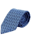 Gancini Silk Tie Blue - SALVATORE FERRAGAMO - BALAAN 1