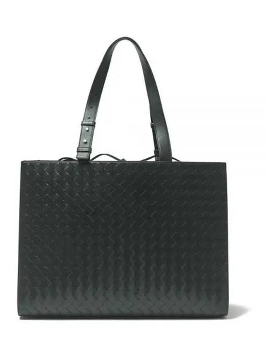 Intrecciato Cargo Leather Tote Bag Dark Green - BOTTEGA VENETA - BALAAN 2