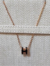 Mini Pop H Pendant Rose Gold & Noir - HERMES - BALAAN 2