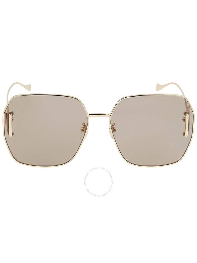 Eyewear Neck Chain Square Metal Sunglasses Gold - GUCCI - BALAAN 2