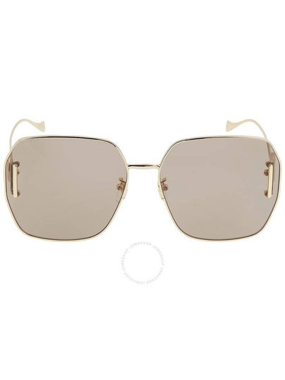 Eyewear Neck Chain Square Metal Sunglasses Gold - GUCCI - BALAAN 2