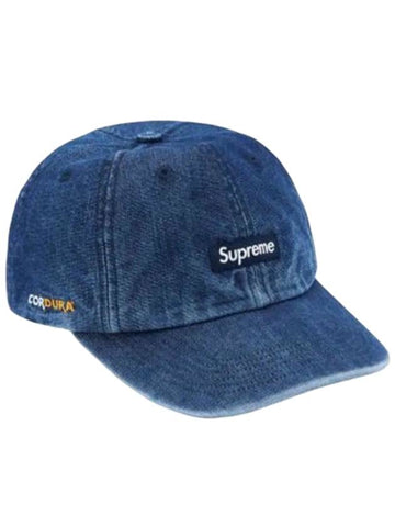 Cordura Denim Small Box 6 Panel Ball Cap Blue - SUPREME - BALAAN 1