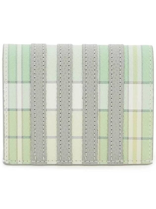 4 Bar Applique Stripe Double Card Holder Pastel Green - THOM BROWNE - BALAAN 1