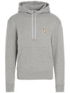 Chillax Fox Patch Classic Hoodie Grey Melange - MAISON KITSUNE - BALAAN 1