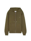 Bold Fox Head Patch Cotton Hooded Zip-Up Khaki - MAISON KITSUNE - BALAAN 2