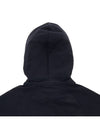 Metropolis Series Stretch Fleece Mixed Zip Up Hoodie Navy - CP COMPANY - BALAAN 10