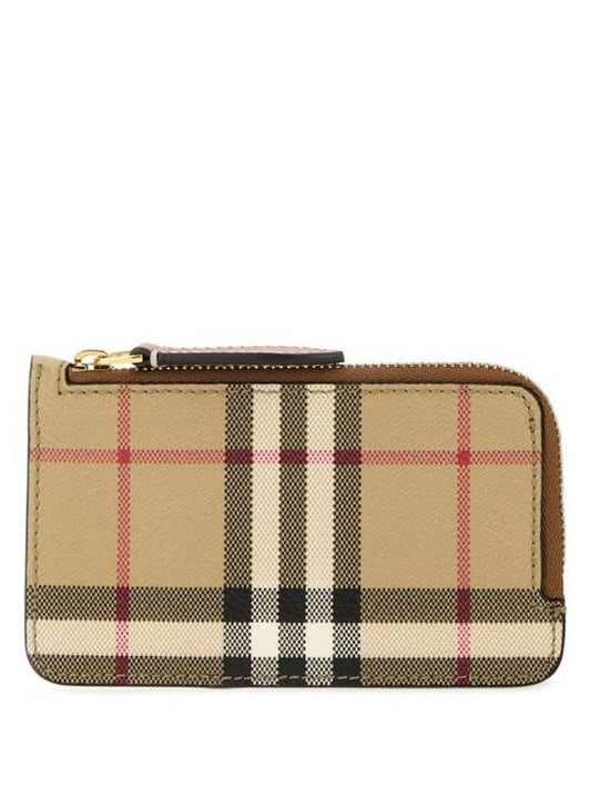 Check Card Wallet Archive Beige - BURBERRY - BALAAN 1