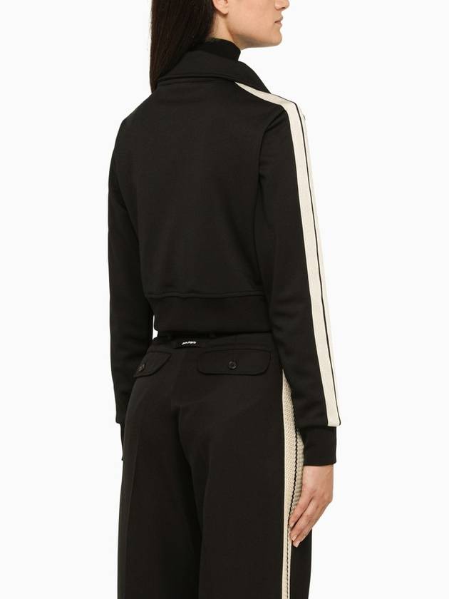 High Neck Track Jacket Black - PALM ANGELS - BALAAN 4