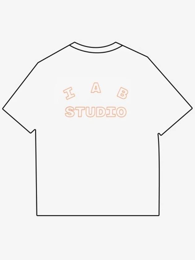 line logo tshirt white orange - IAB STUDIO - BALAAN 1