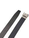 Reversible Monogram Leather Belt Navy - BURBERRY - BALAAN 5