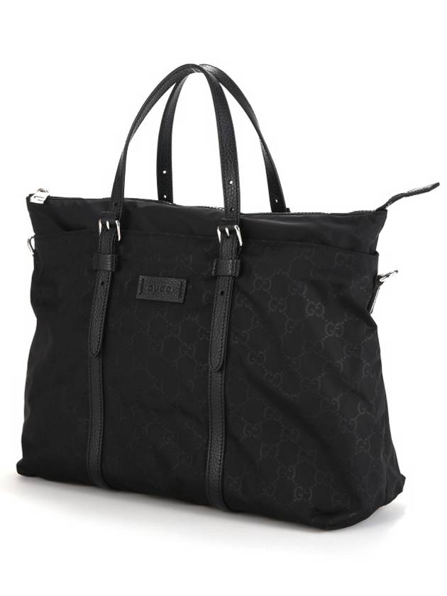 Micro GG Guccissima Nylon Tote Bag Black - GUCCI - BALAAN 3