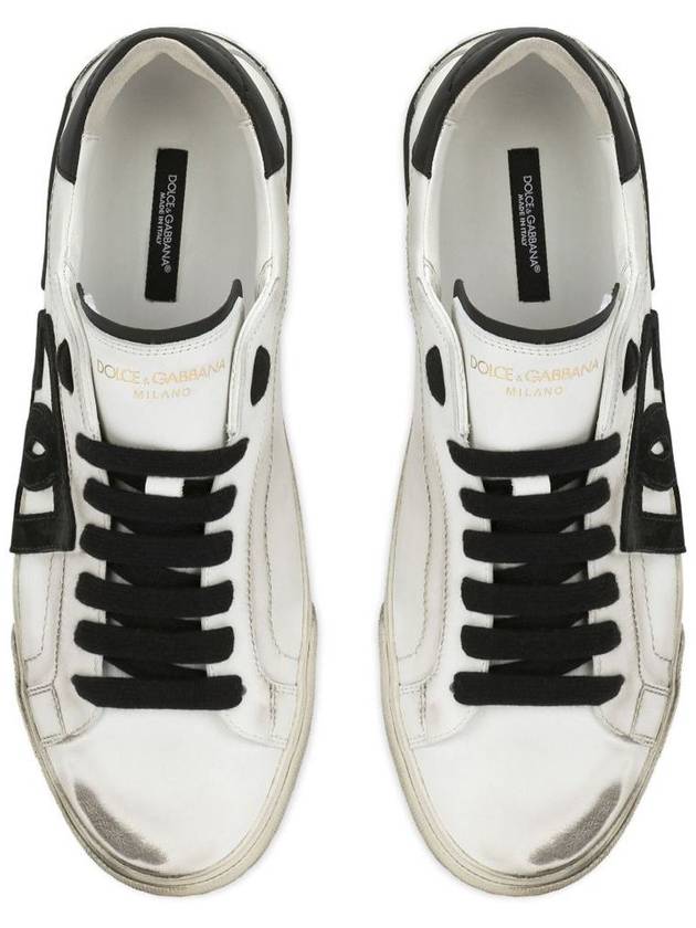 Portofino Vintage Sneakers White Black - DOLCE&GABBANA - BALAAN 5