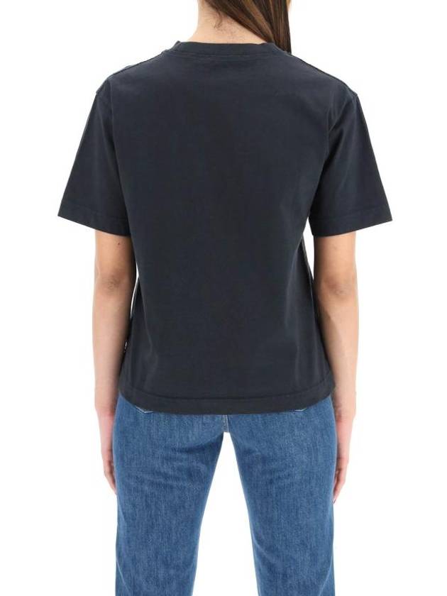 Logo Crew Neck Short Sleeve T-Shirt Black - ACNE STUDIOS - BALAAN 4