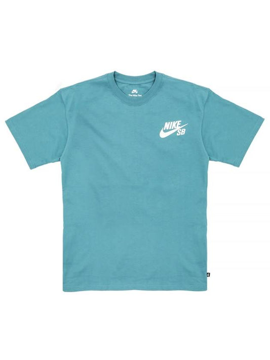 SB Logo Skate Cotton Short Sleeve Shirt Mineral Teal - NIKE - BALAAN 1