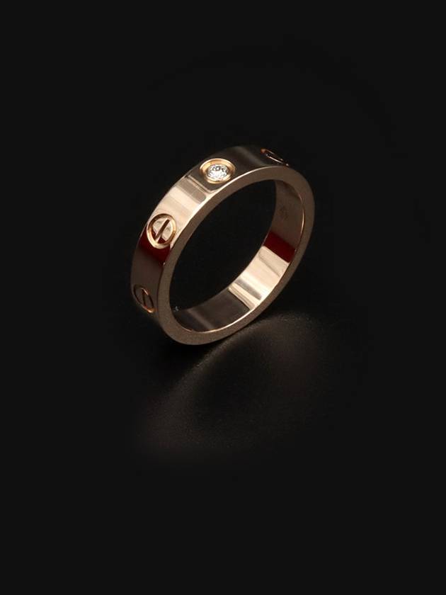 18K Rose Gold 1P Diamond Love Ring No 49 - CARTIER - BALAAN 1