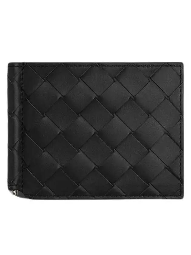 Intrecciato Money Clip Half Wallet Black - BOTTEGA VENETA - BALAAN 2