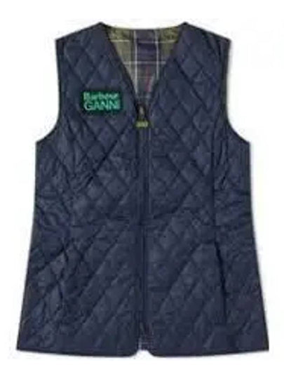 Betty Reversible Diamond Quilting Vest Navy - BARBOUR - BALAAN 2