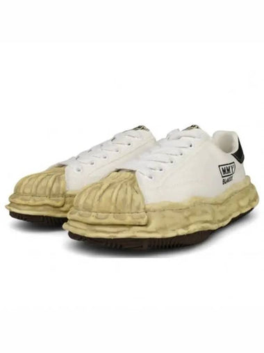 A13FW728 WHT Blakey OG Dyed Sole Canvas Low Top Sneakers - MIHARA YASUHIRO - BALAAN 1