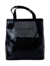 Logo Sequin Mesh Small Tote Bag Black - PRADA - BALAAN.
