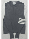 Diagonal cable ribbed knit 100 - THOM BROWNE - BALAAN 3