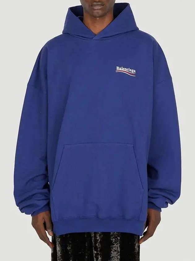 Logo Print Oversized Hoodie Blue - BALENCIAGA - BALAAN 3