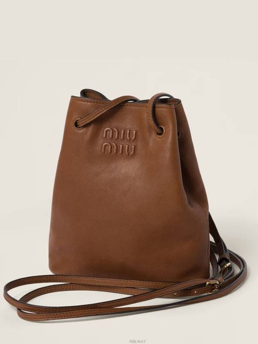 Nappa Leather Mini Cross Bag Oak - MIU MIU - BALAAN 2