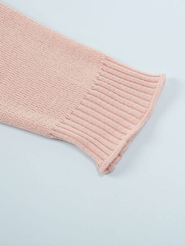 Boat Neck Long Sleeve Knit Pink 4 Colors - CALLAITE - BALAAN 4