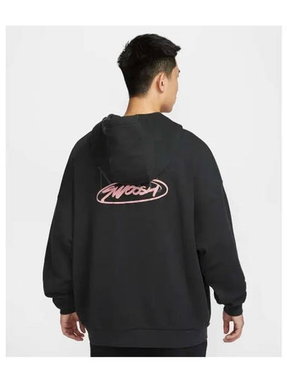 Club Oversized French Terry Hoodie Black - NIKE - BALAAN 2