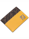 FF Square Leather Card Wallet Yellow - FENDI - BALAAN 6