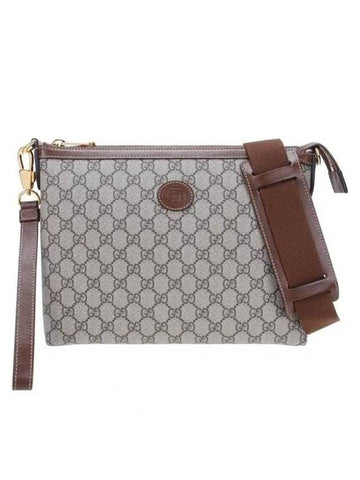 Messenger Bag With Interlocking G Beige Ebony - GUCCI - BALAAN 1