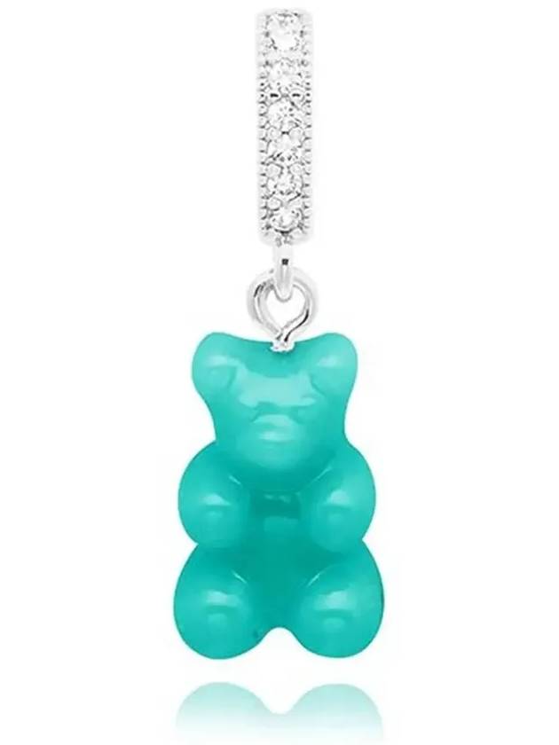 Nostalgia Bear Pave Connector Pendant Silver Minoccos Blue - CRYSTAL HAZE - BALAAN 5