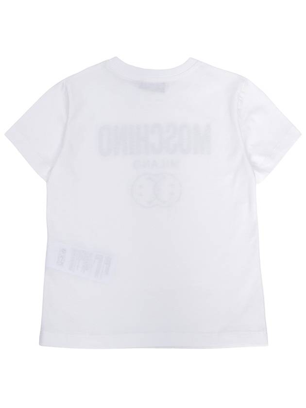 Kids short sleeved t shirt HUM04O LAA02 10101 Adults can wear - MOSCHINO - BALAAN 2