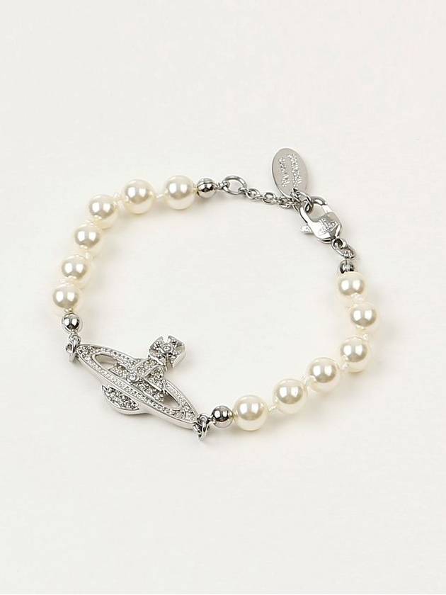 Mini Bath Relief Pearl Bracelet Silver Women s - VIVIENNE WESTWOOD - BALAAN 2