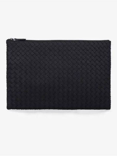 Intrecciato Clutch Bag Black - BOTTEGA VENETA - BALAAN 2