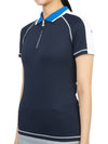 Women's Kourtney Polo Short Sleeve T-Shirt Navy - J.LINDEBERG - BALAAN 3