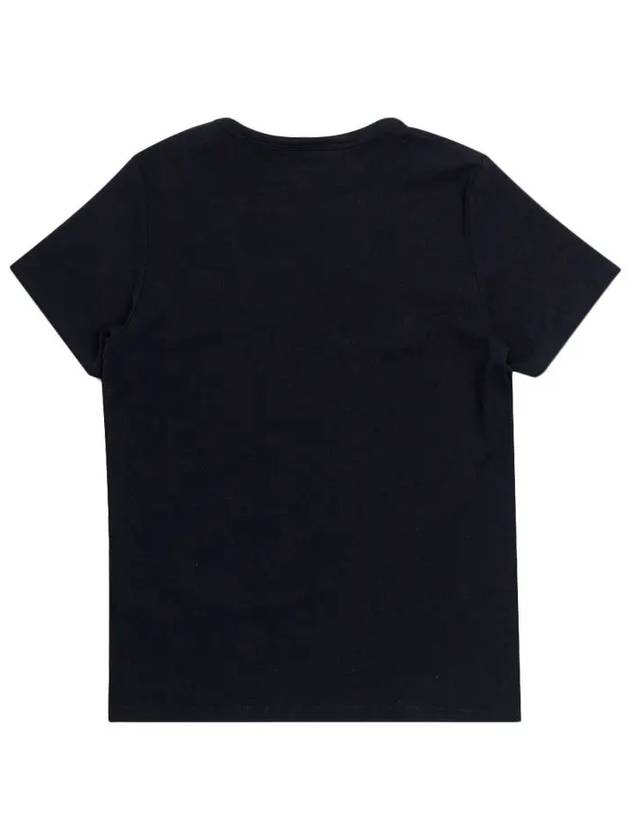 Kids Simple Round Neck T Shirt Black 10000001 99 - MINI RODINI - BALAAN 3