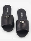 Logo Leather Slide Slippers Black - PRADA - BALAAN 2