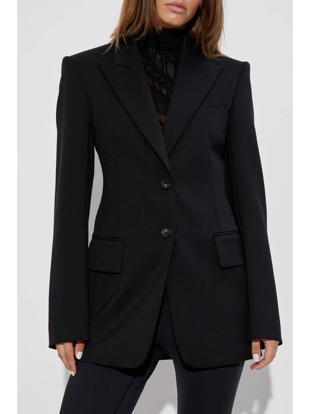 Sportmax Blazer With Closed Lapels, Women's, Black - MAX MARA SPORTMAX - BALAAN 3