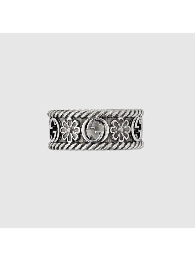 Interlocking G Ring Silver YBC577263001 - GUCCI - BALAAN 2