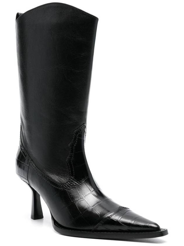 Texan Saloon Leather Mid Boots Black - OUR LEGACY - BALAAN 3