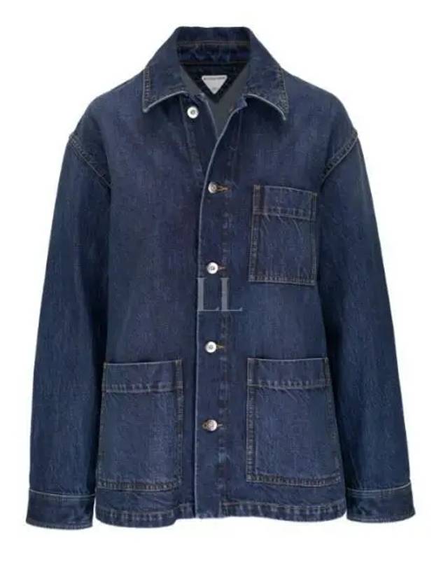 Washed Medium Denim Jacket Mid Blue - BOTTEGA VENETA - BALAAN 2